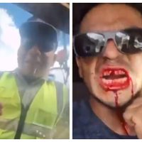 Agente de la Guardia Nacional golpea a trailero por negarse a darle dinero (Video)