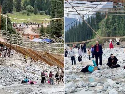 Derrumbe de puente colgante en China deja cinco muertos (Video)