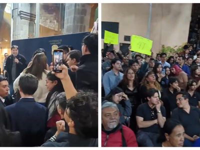 “¡Fuera, que se baje!”, increpan a Gerardo Fernández Noroña en Guanajuato (Video)
