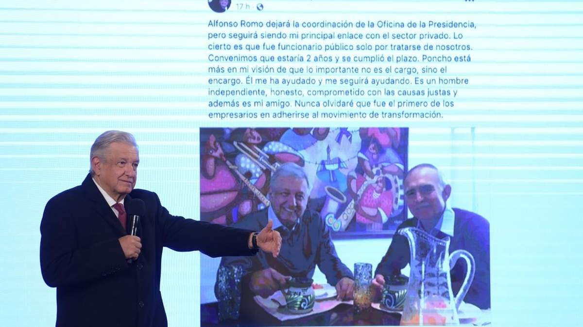 AMLO pidió no o caer en especulaciones sobre la salida de Romo. Foto: Eduardo Miranda