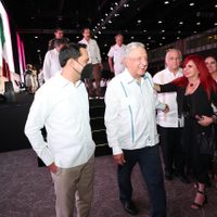 Hay "gran posibilidad" de fortalecer la economía con el T-MEC: AMLO al inaugurar Tianguis Turístico