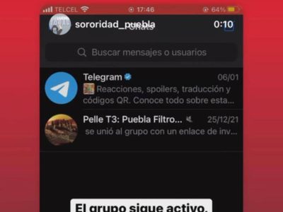 Denuncian grupos de Telegram donde comparten fotos íntimas de poblanas y pornografía infantil