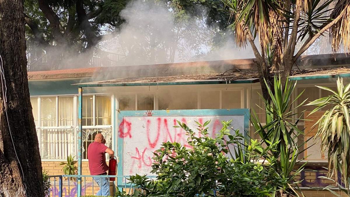 Incendio en el CCH Azcapotzalco