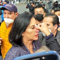 Lía Limón fue golpeada en un enfrentamiento con policías afuera del Congreso de la CDMX (Video)
