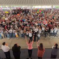 Acarreo masivo y movilización oficial marcan cierre de la gira nacional de Sheinbaum en Morelos