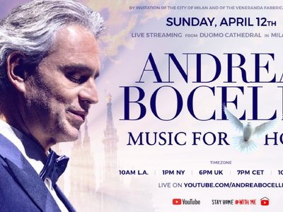 “Música por la esperanza”: la IMPERDIBLE iniciativa de Andrea Bocelli para este domingo de Pascuas