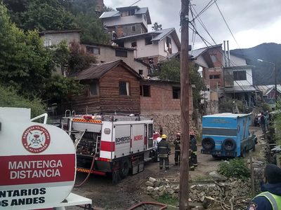 Las intensas lluvias provocaron desmoronamientos en San Martín