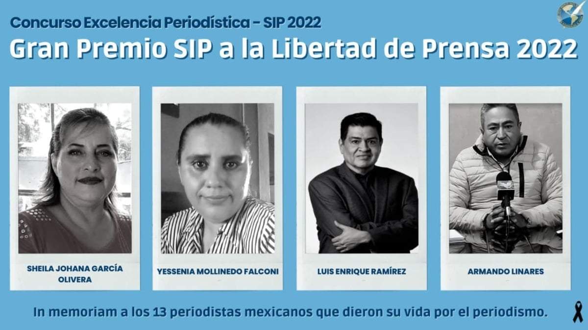 Cuatro de los 13 periodistas asesinados desde octubre