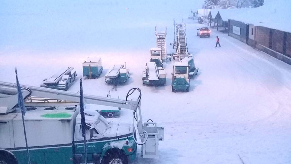 El operativo solucionará los problemas por nevadas en Bariloche. Fuente: (Twitter)