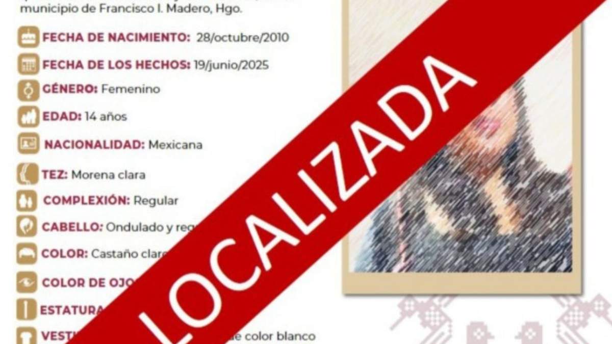 Menor de edad refuta ficha de desaparición en Hidalgo y menciona conflicto familiar.