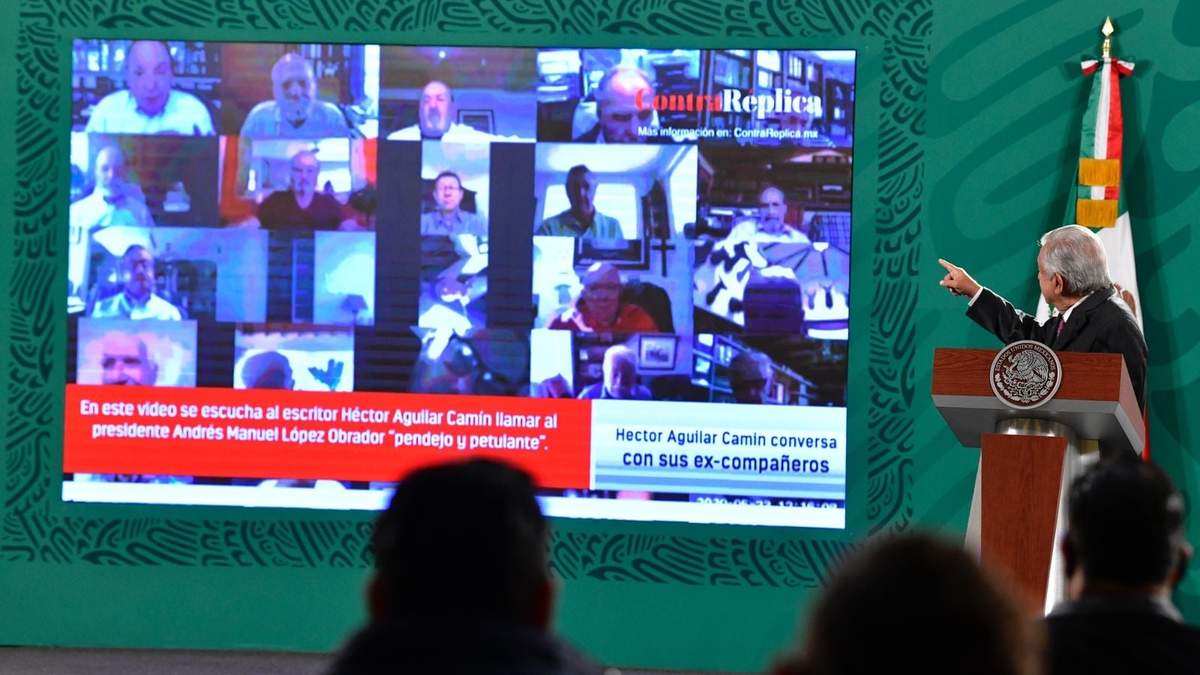 AMLo exhibió el video en el que Aguilar Camín lo insulta