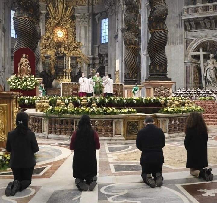El Papa durante la celebración de este domingo