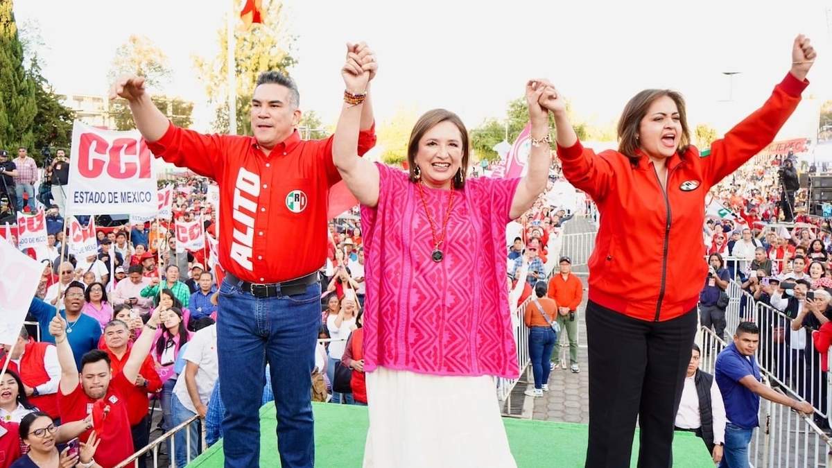 Alejandro "Alito" Moreno y la aspirante presidencial