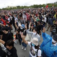 Históricas protestas antimonárquicas en Tailandia: le llevaron un mensaje al rey