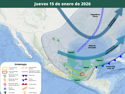 Frente frío 28: masa de aire polar cubrirá casi todo el país este jueves