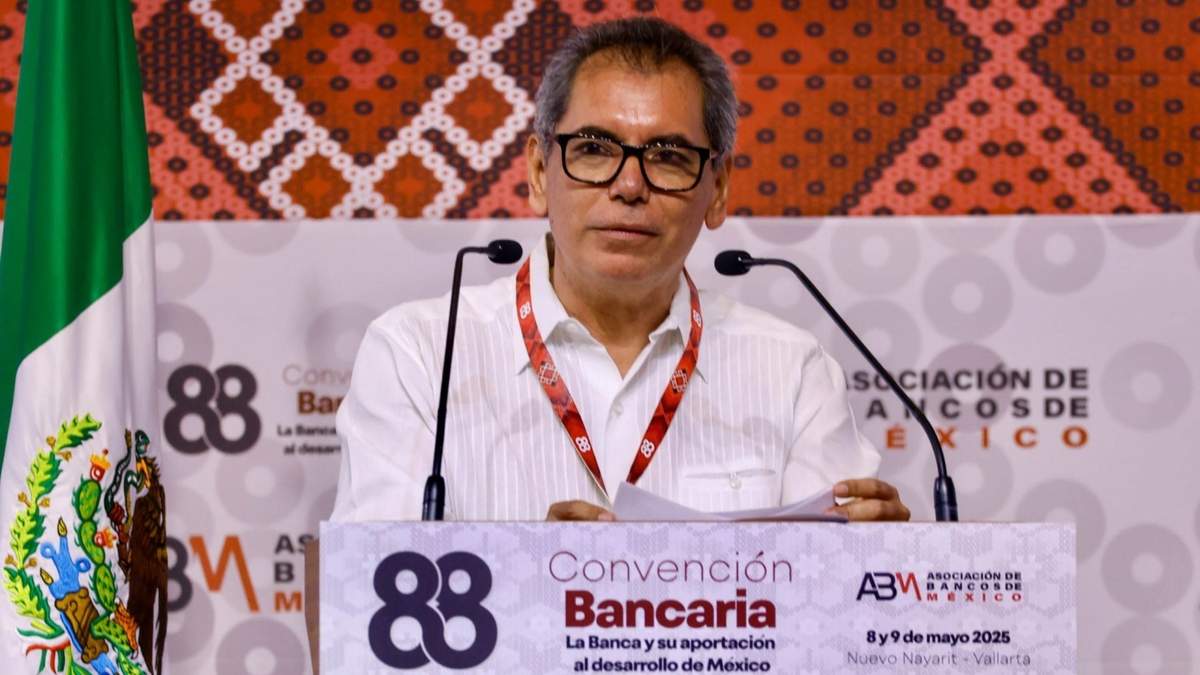 Edgar Amador Zamora, secretario de Hacienda y Crédito Público (SHCP), durante la inauguración de la 88 Convención Bancaria de la Asociación de Bancos de México (ABM)
