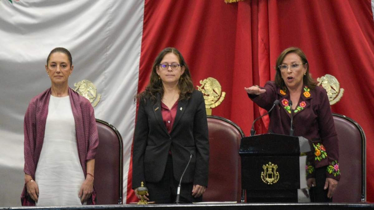 Rocio Nahle tomo protesta como gobernadora constitucional de Veracruz. Estuvo acompañada de la Presidenta de México, Claudia Sheinbaum