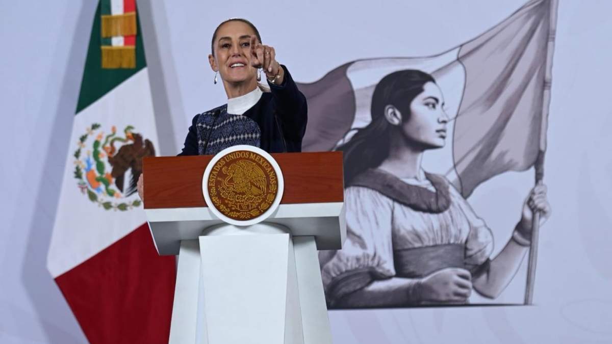 La presidenta Claudia Sheinbaum en la conferencia mañanera