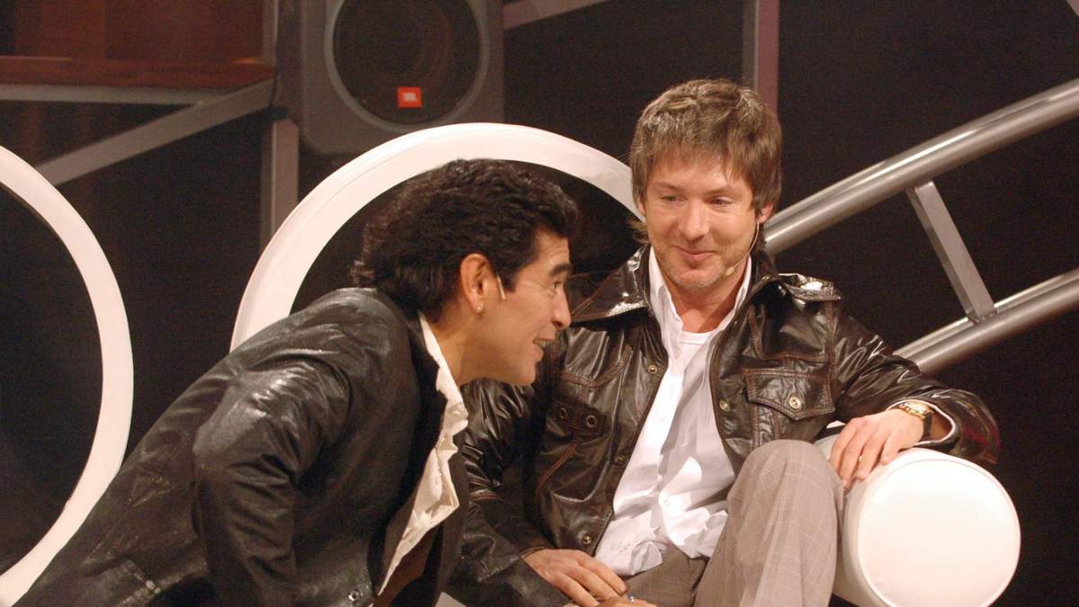 Diego Maradona y Adrian Suar. Fuente: (X)