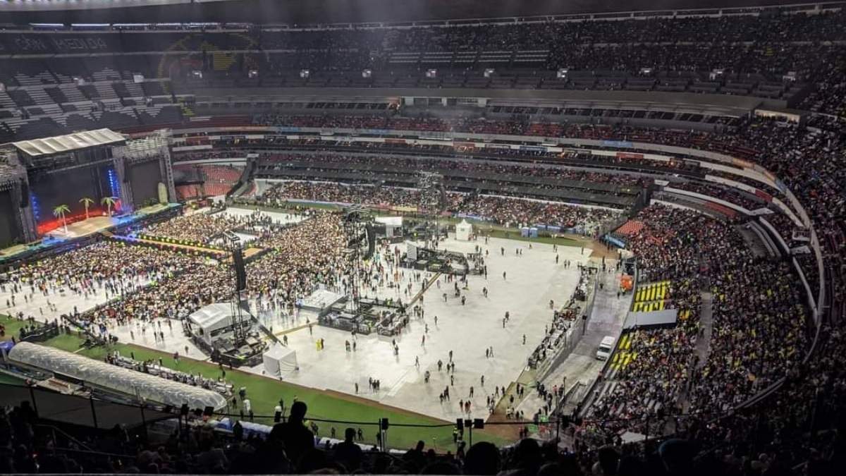 El Estadio Azteca previo al concierto de Bad Bunny