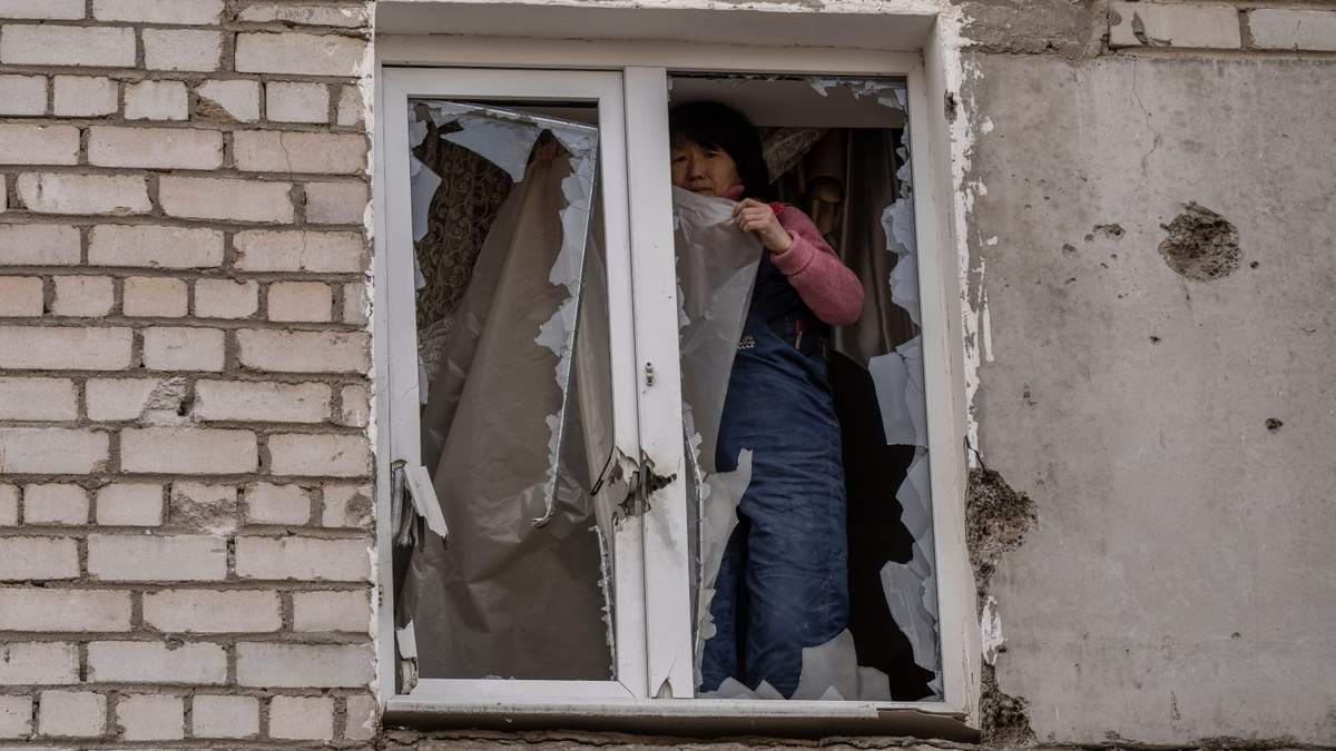 Daños por ataques rusos en Mikolaiv, Ucrania