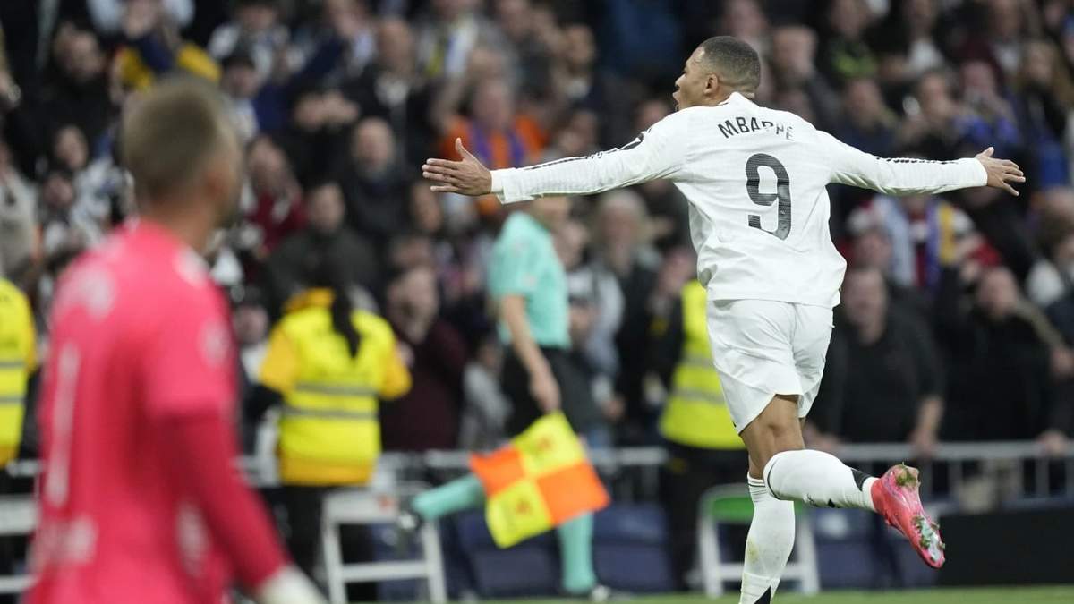 Mbappé marcó doblete en la victoria del Real Madrid por 4-1 ante Las Palmas