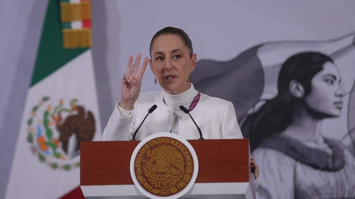 La presidenta Claudia Sheinbaum en la mañanera