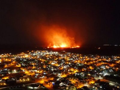 Brutal incendio en Las Grutas durante la noche de Navidad