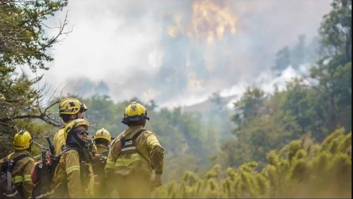 Más de 300 personas trabajan en el combate del fuego en Valle Magdalena. Fuente: (Facebook)