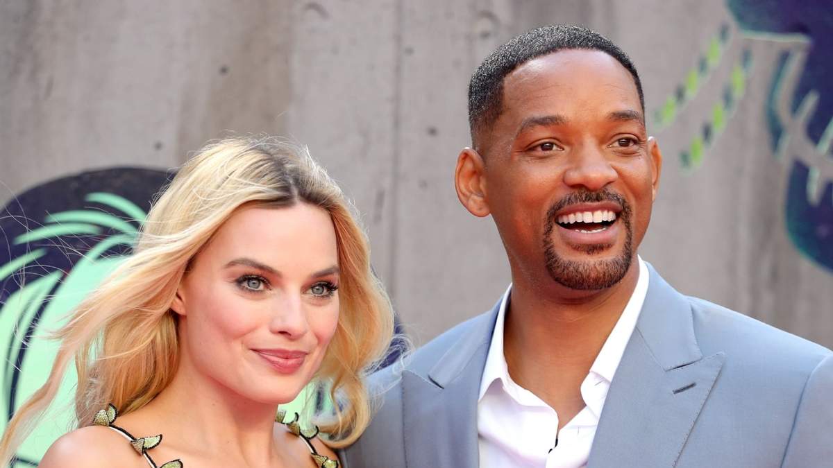 Margot Robbie y Will Smith. Fuente: (Twitter)