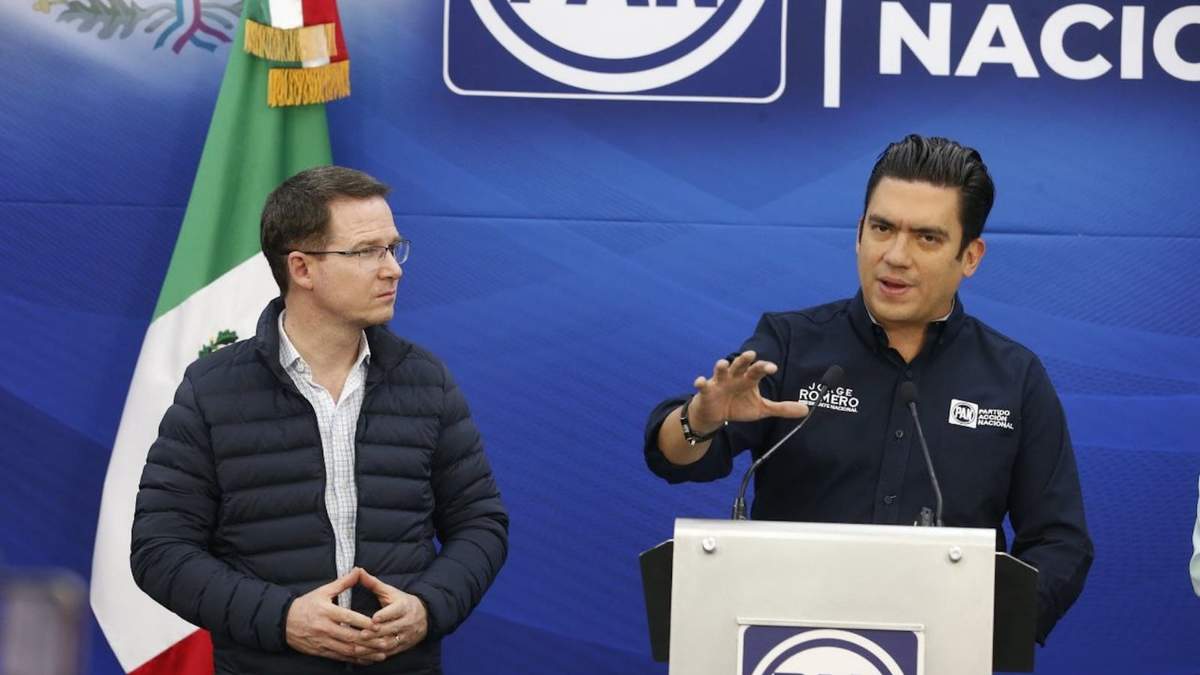 Ricardo Anaya y Jorge Romero en la conferencia de prensa