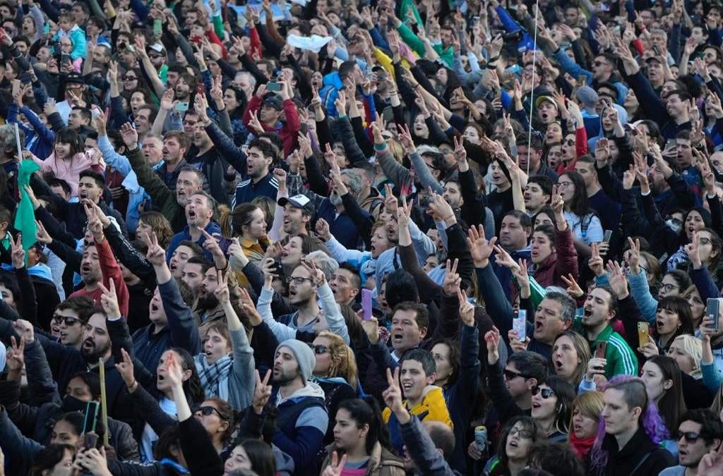 Manifestación en apoyo a Cristina Fernández