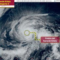 Kristy se fortalece a huracán de categoría 5 en el Pacífico