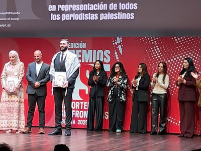 Reporteros Sin Fronteras España premia a periodistas de Gaza y a la prensa valenciana
