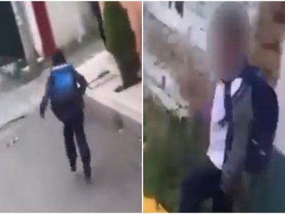 Desde una combi, sujetos acosan a un niño estudiante hasta hacerlo llorar (Video)