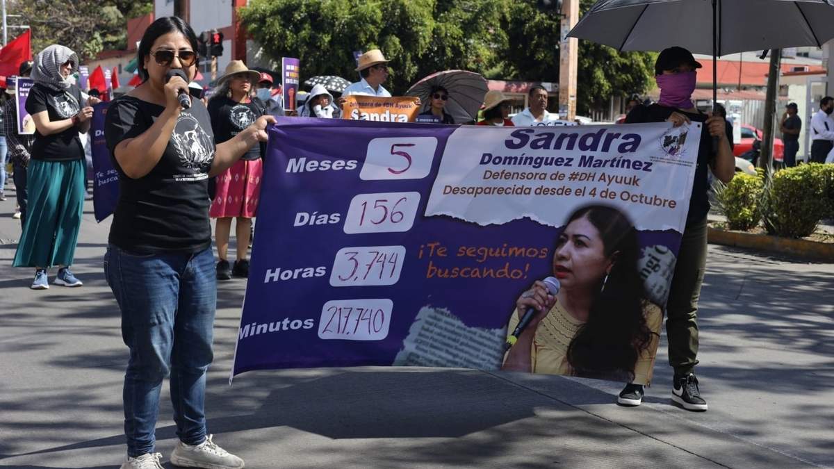 Marcha por la desaparición de Sandra Domínguez