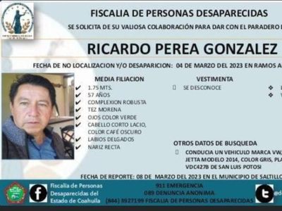 Desaparece empresario de Querétaro que hacía reparaciones en penal de Coahuila
