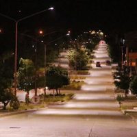 Flamante iluminación led en la avenida 12 de Julio de Zapala