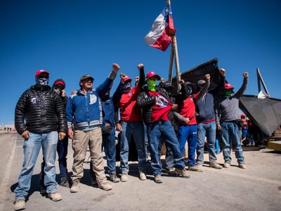 Gremio de mineros al norte de Chile inician una huelga general indefinida