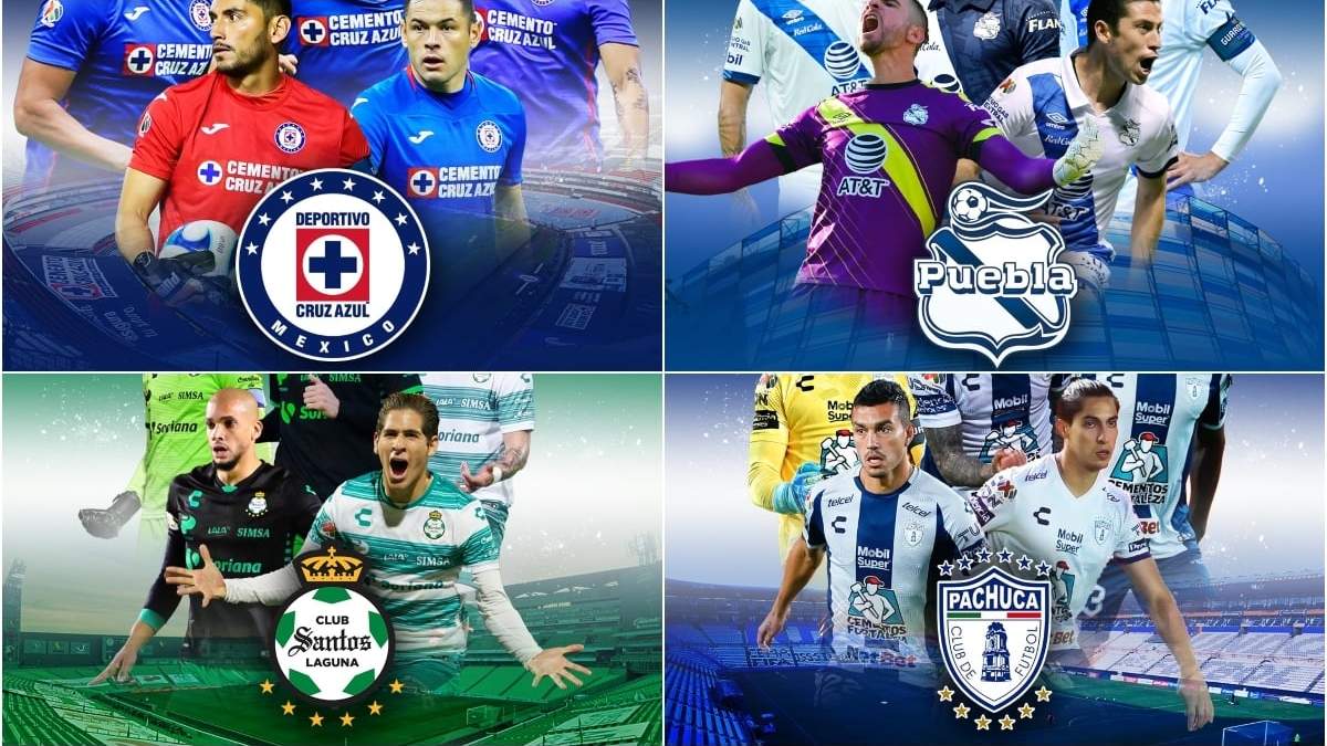 Cruz Azul, Puebla, Santos Laguna y Pachuca, los semifinalistas del torneo Guardianes 2021
