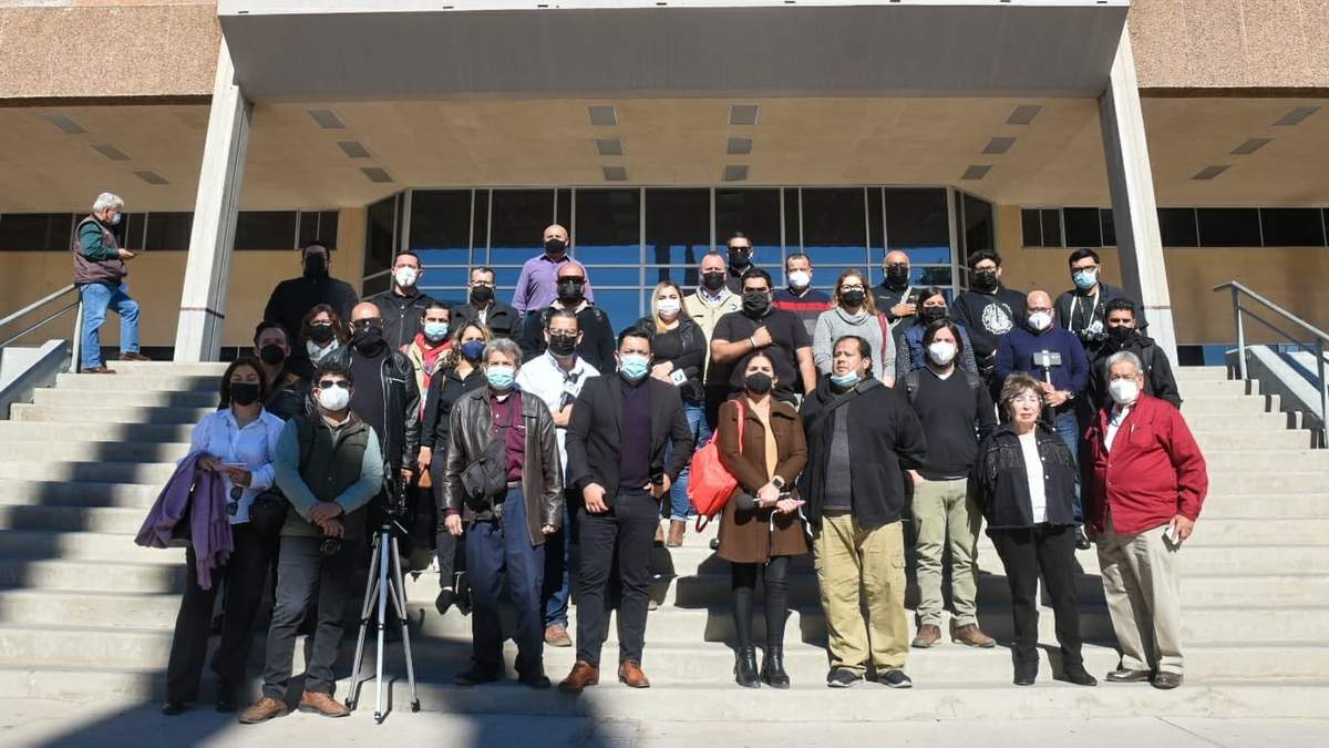 Protesta de reporteros en Mexicali