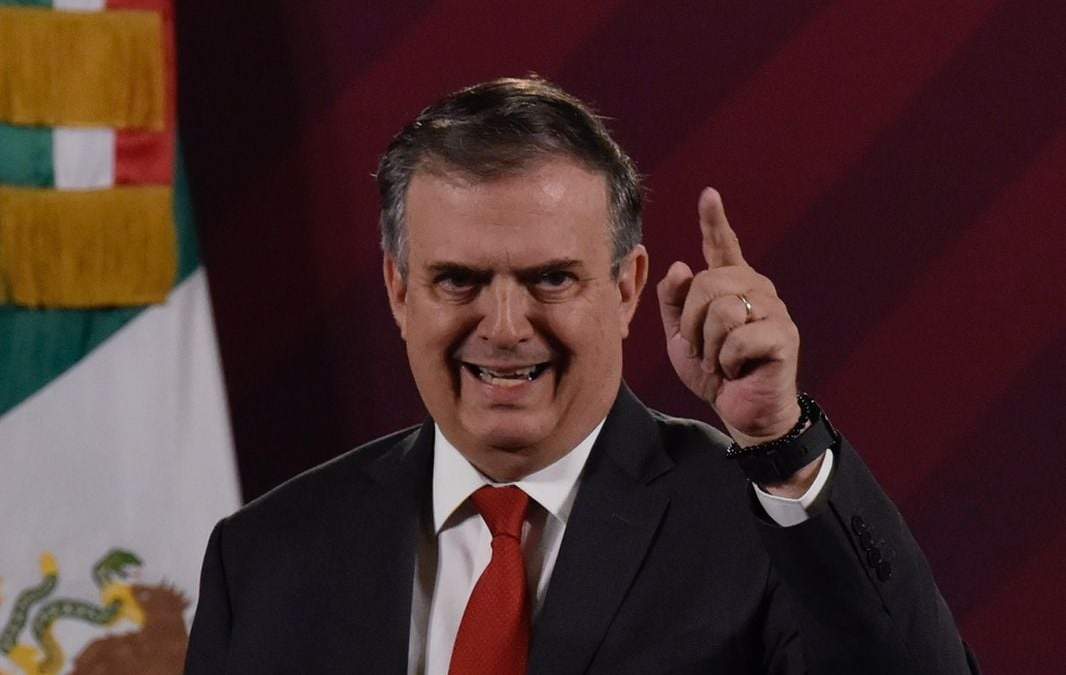 El canciller en la conferencia matutina