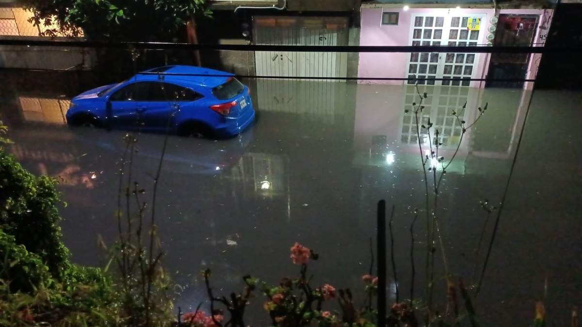 Inundaciones en Neza por lluvias