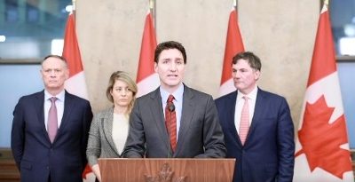 Canadá impondrá aranceles del 25% a las importaciones de EU como respuesta a las medidas de Trump