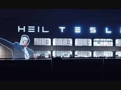 "Heil Tesla": proyectan polémico saludo de Elon Musk en planta automotriz en Alemania