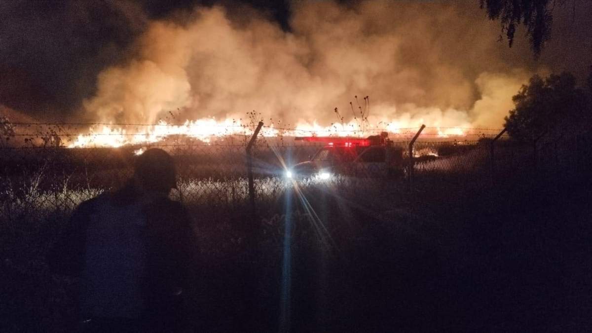 El incendio afectó pastizales