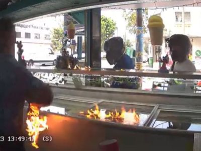 Extorsionadores prenden fuego a una paletería y a un trabajador en la colonia Morelos