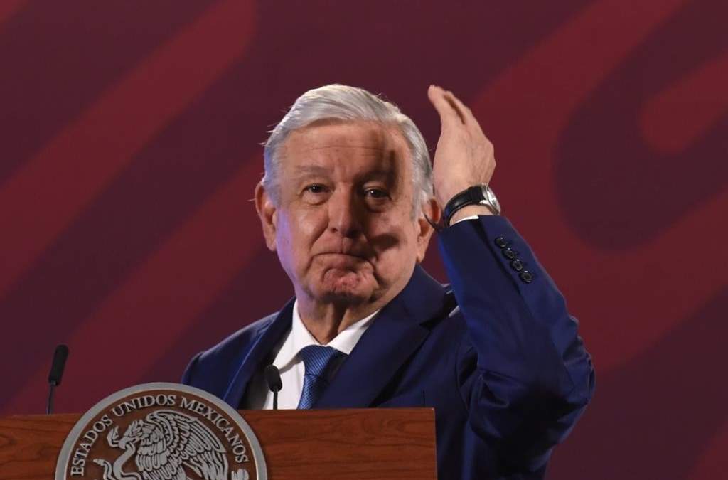 El presidente durante la conferencia matutina