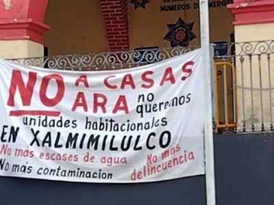 Pobladores de Xalmimilulco se oponen a proyecto de Casas Ara