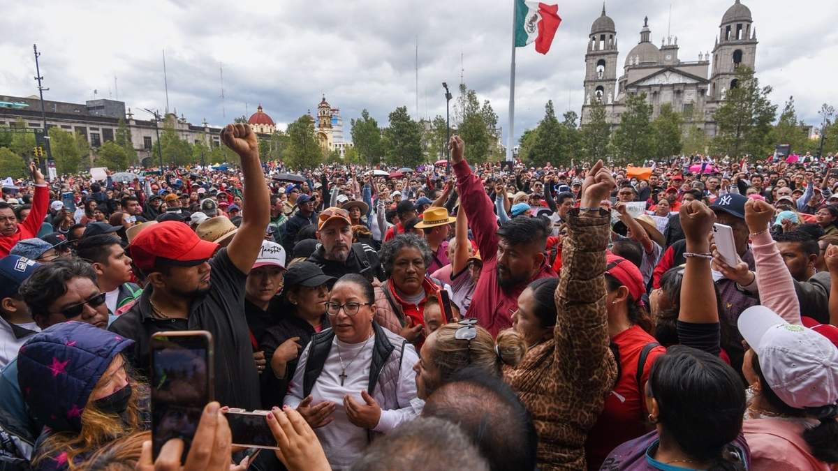 Protesta magisterial en el Edomex